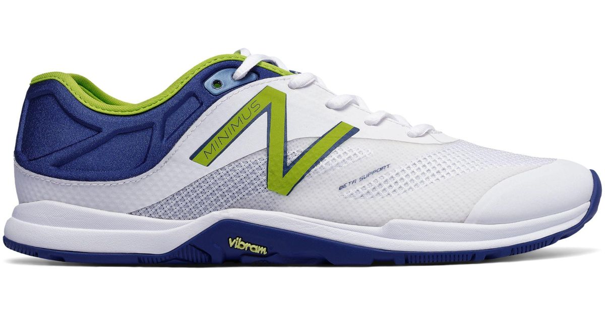 New Balance Synthetic Minimus 20v5 Trainer in White/Blue (Blue) for Men - Lyst